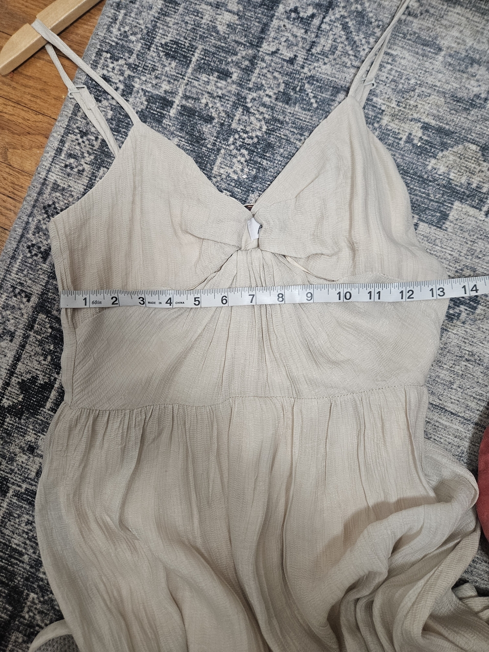 Petal & Pup Cream Maxi Dress with Tie Front - Picture 7 of 9